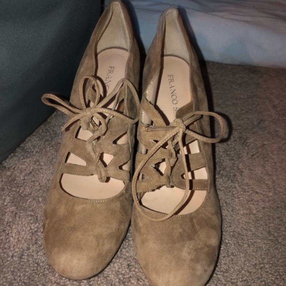 Franco Sarto Reine Suede Tie Women’s Heels Size10M - Picture 6 of 8